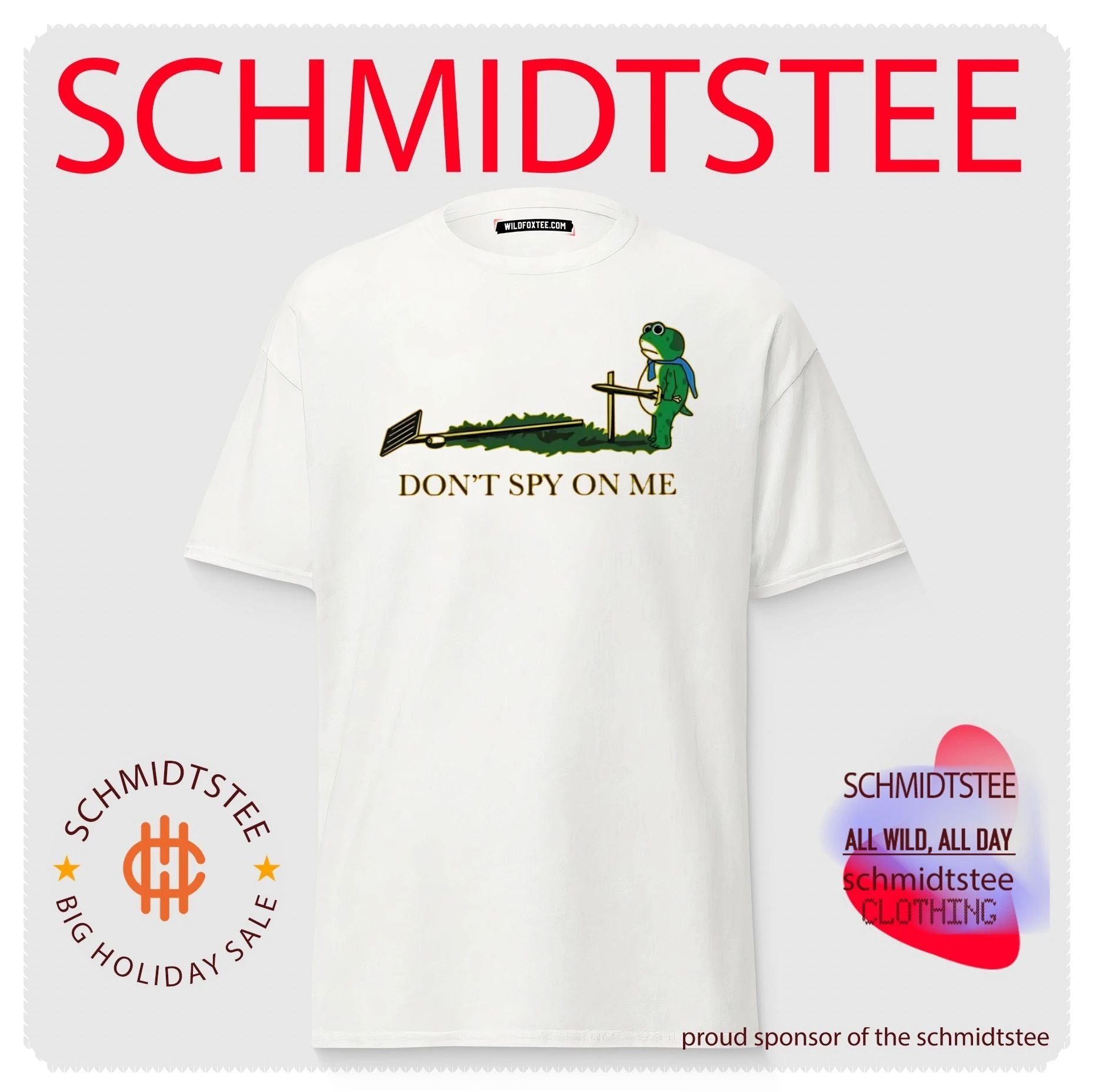 Don’t Spy on Me Frog privacy surveillance Gadsden flag shirt