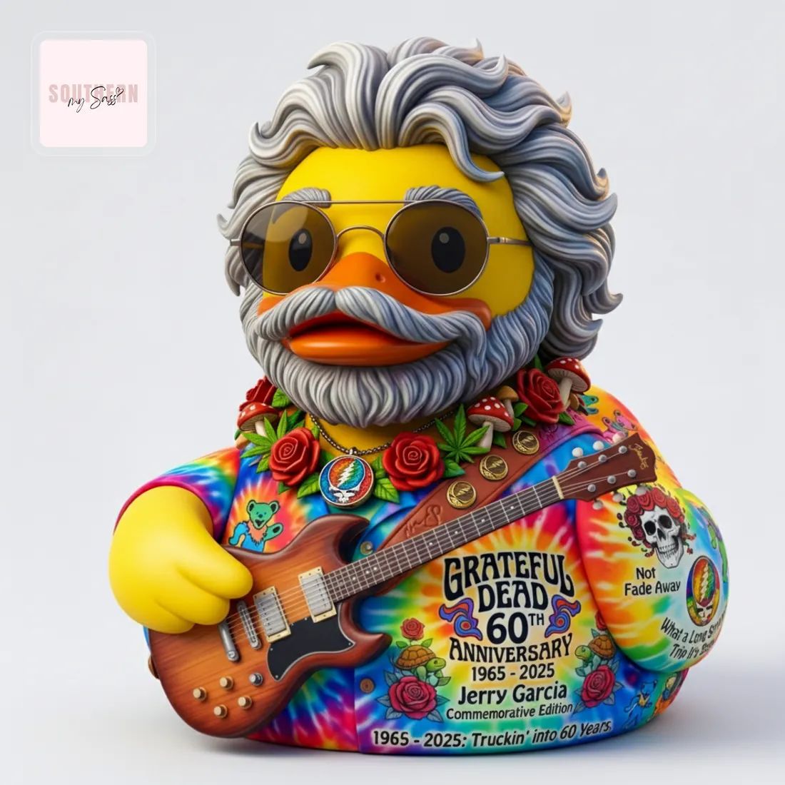 Grateful Dead 60th Anniversary Jerry Garcia Commemorative Tie-Dye Rubber Duck