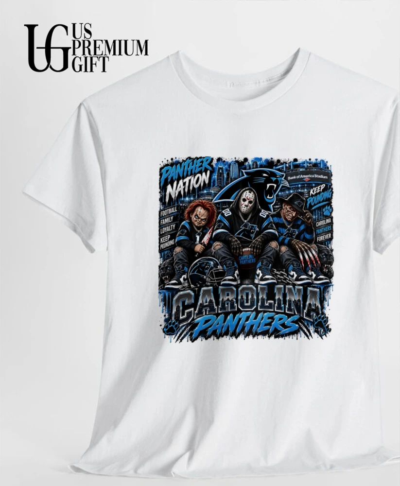 Chucky Jason Voorhees Freddy Krueger Carolina Panthers Panther Nation Halloween shirt