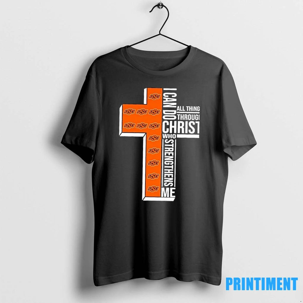 I Can Do All Things Through Christ Who Strengthens Me Oklahoma State Cowboys Football Cross