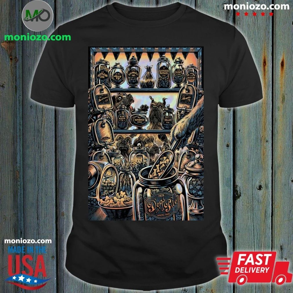 New Dogs In A Pile Spring Tour 2026 Poster Shirt