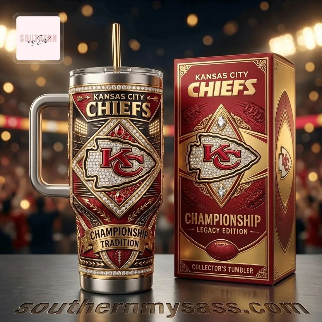 Kansas City Chiefs Championship Legacy Collector’s 40oz Tumbler with Handle