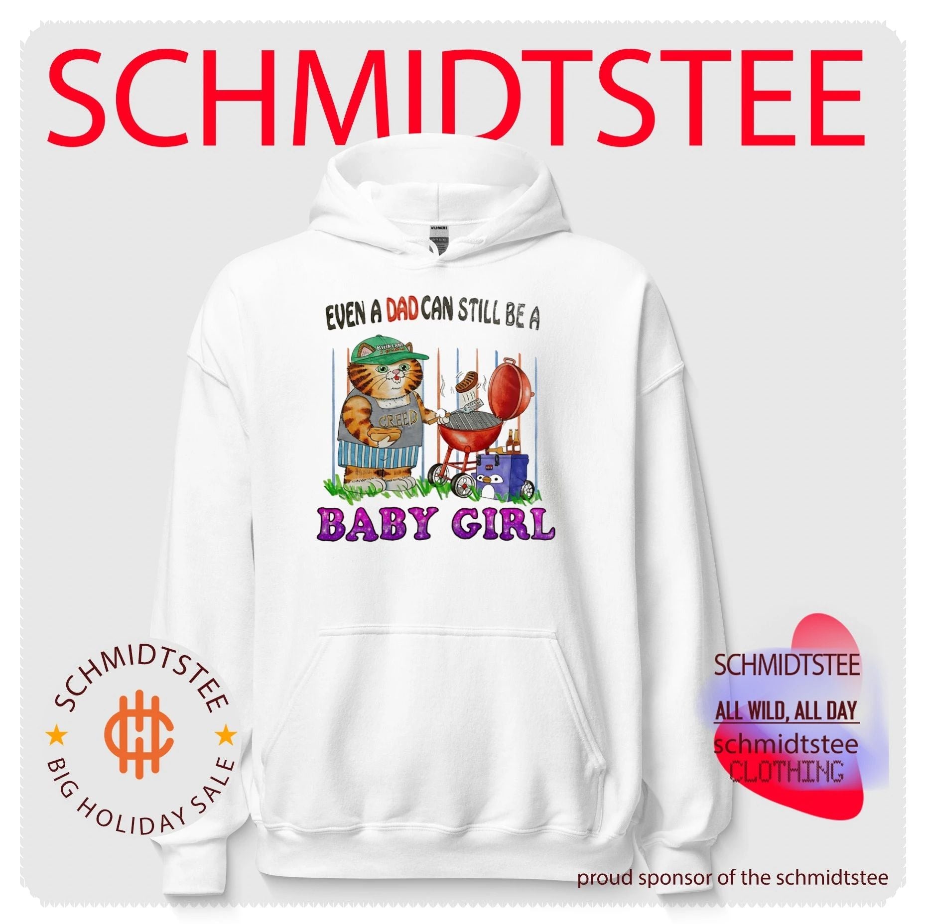 Even a Dad Can Still Be a Baby Girl Funny Cat Grilling shirt
