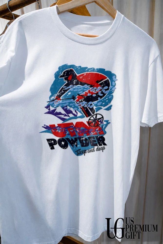 Utah Powder Steep and Deep Distressed skiing shirt