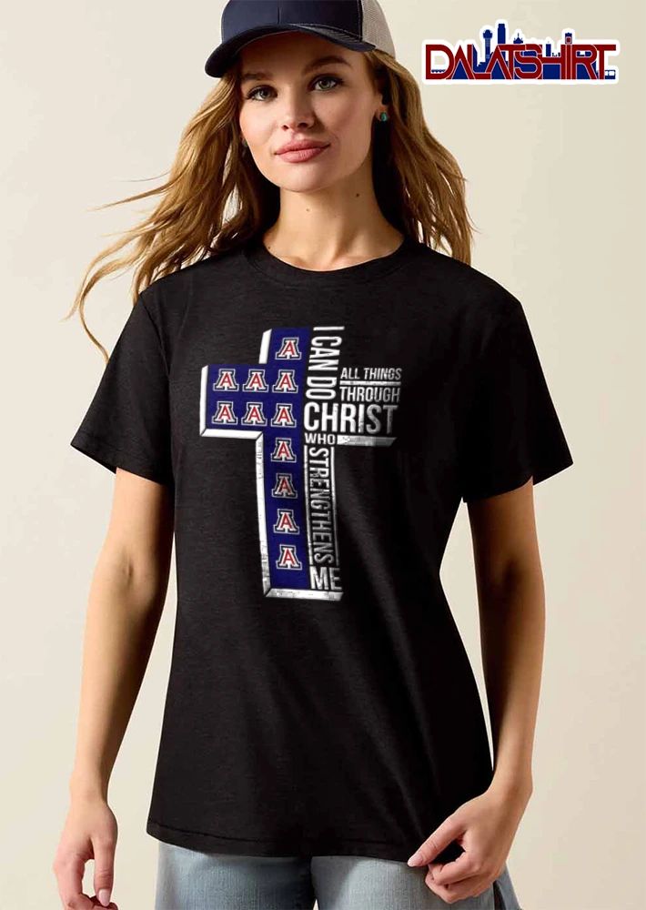 Arizona Wildcats I can do all things through Christ who strengthens me shirt