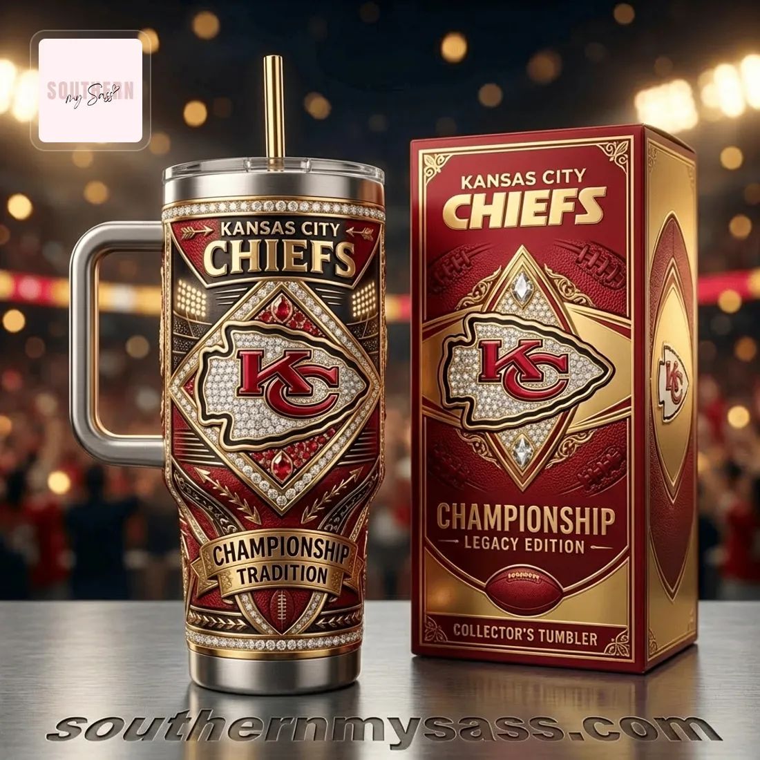 Kansas City Chiefs Championship Legacy Collector’s 40oz Tumbler with Handle