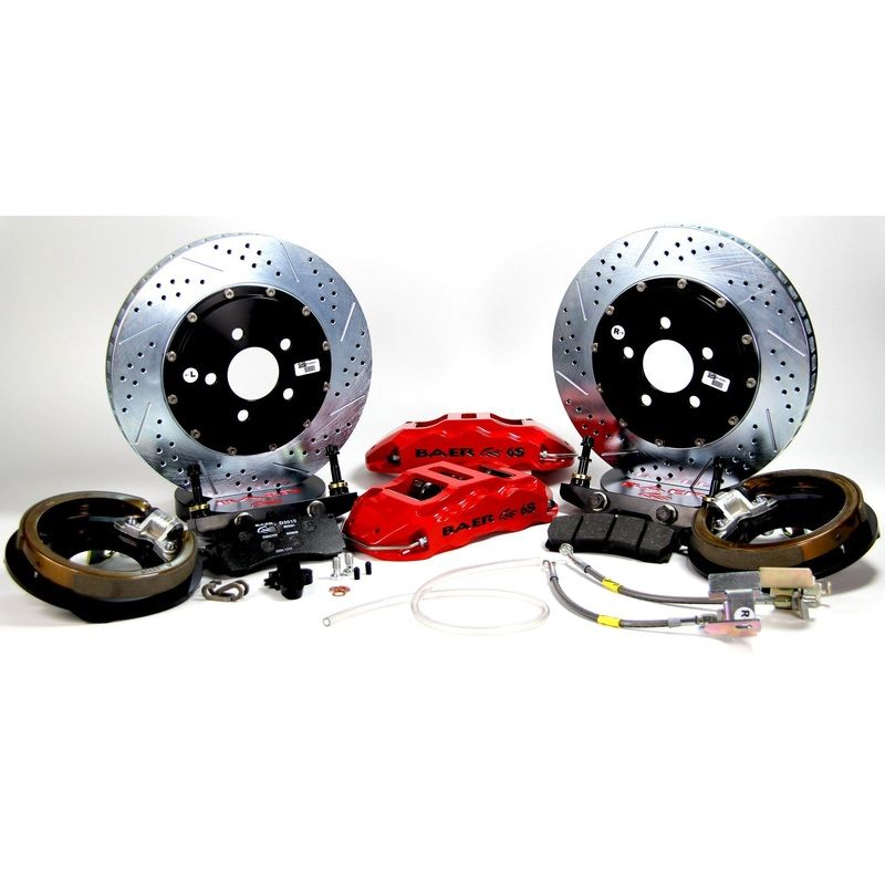 Baer Brakes 14″ Extreme+ Rear Brake Kit, Red, SDZ