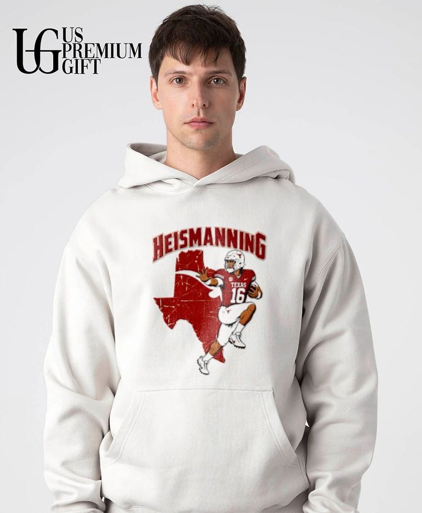 Arch Manning Texas Longhorns Heismanning 16 State Map shirt