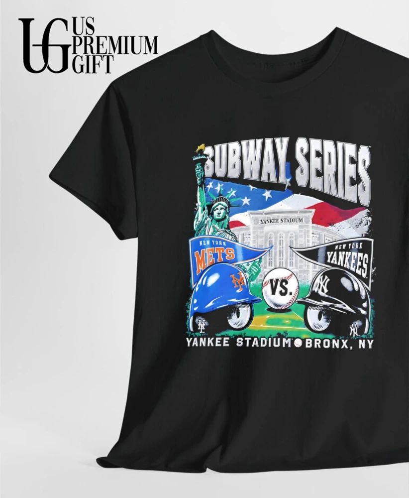New York Yankees x New York Mets 2026 Subway Series helmets shirt