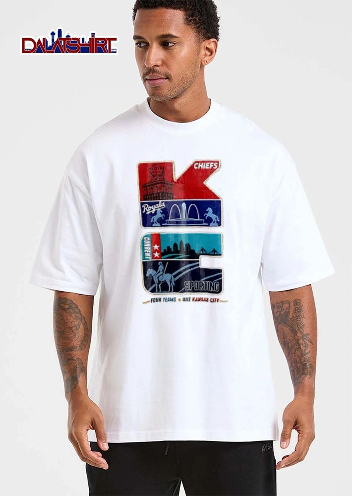 Four Teams One Kansas City Chiefs Royals Current Sporting shirt