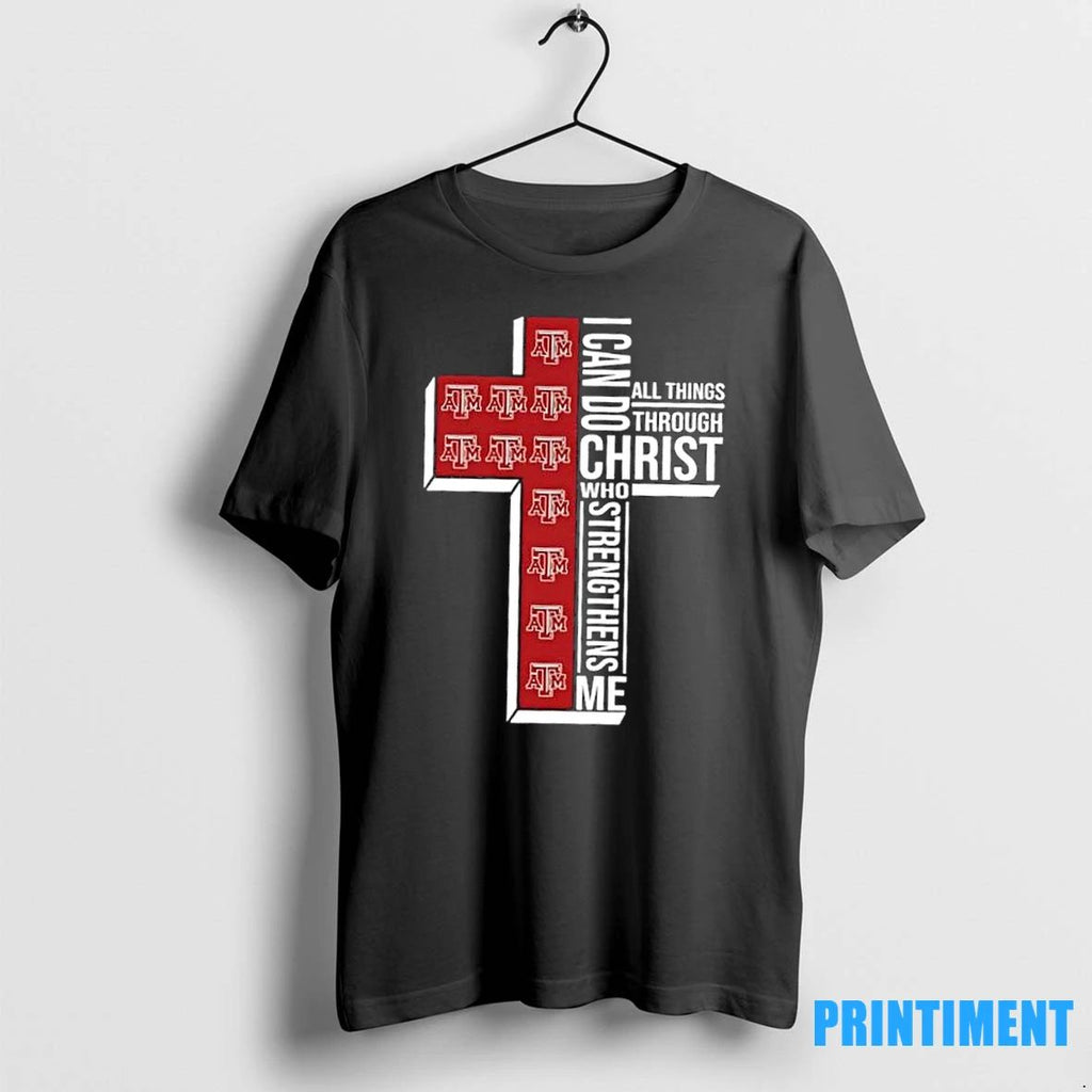 I Can Do All Things Through Christ Who Strengthens Me Texas Am Aggies Football Cross