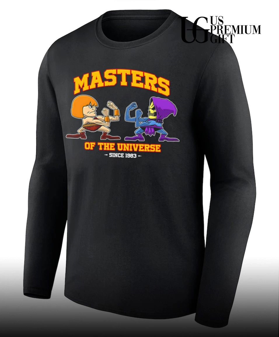 He Man Skeletor Masters Of The Universe 1983 and Skeletor flexing muscles cartoon shirt