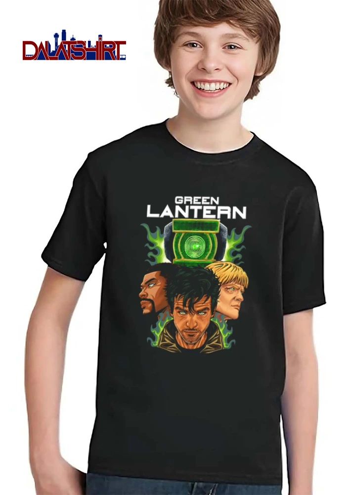 Green Lantern three men Green glowing eyes shirt