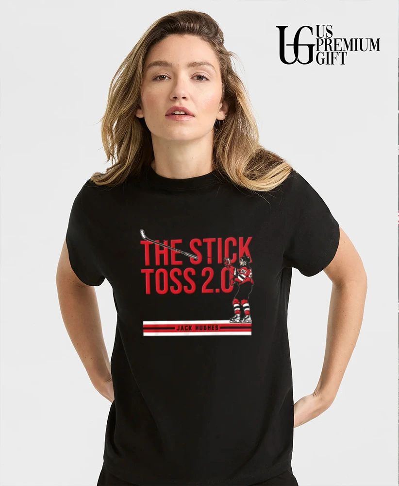The Stick Toss 2.0 Jack Hughes New Jersey Devils NHL T-shirt