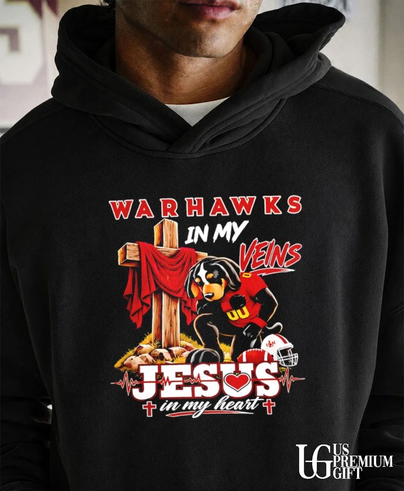 UL Monroe Warhawks Dog In My Veins Jesus In My Heart Faith Football mascot shirt