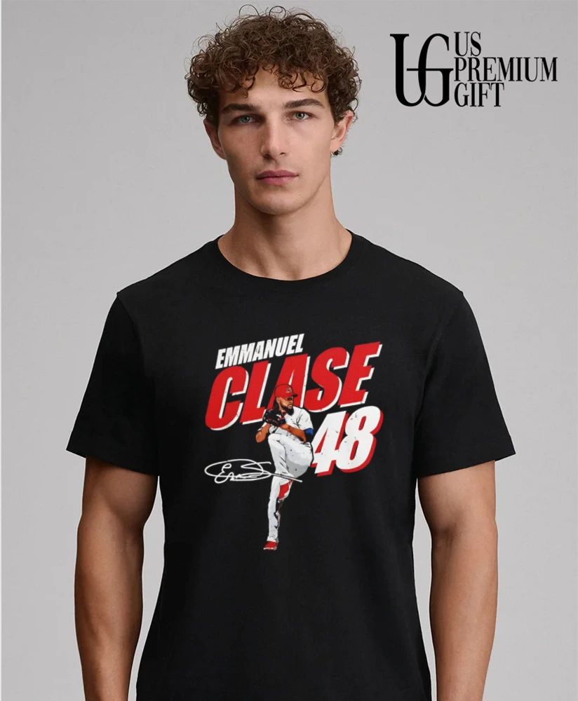 Emmanuel Clase No 48 Cleveland Guardians baseball signature shirt