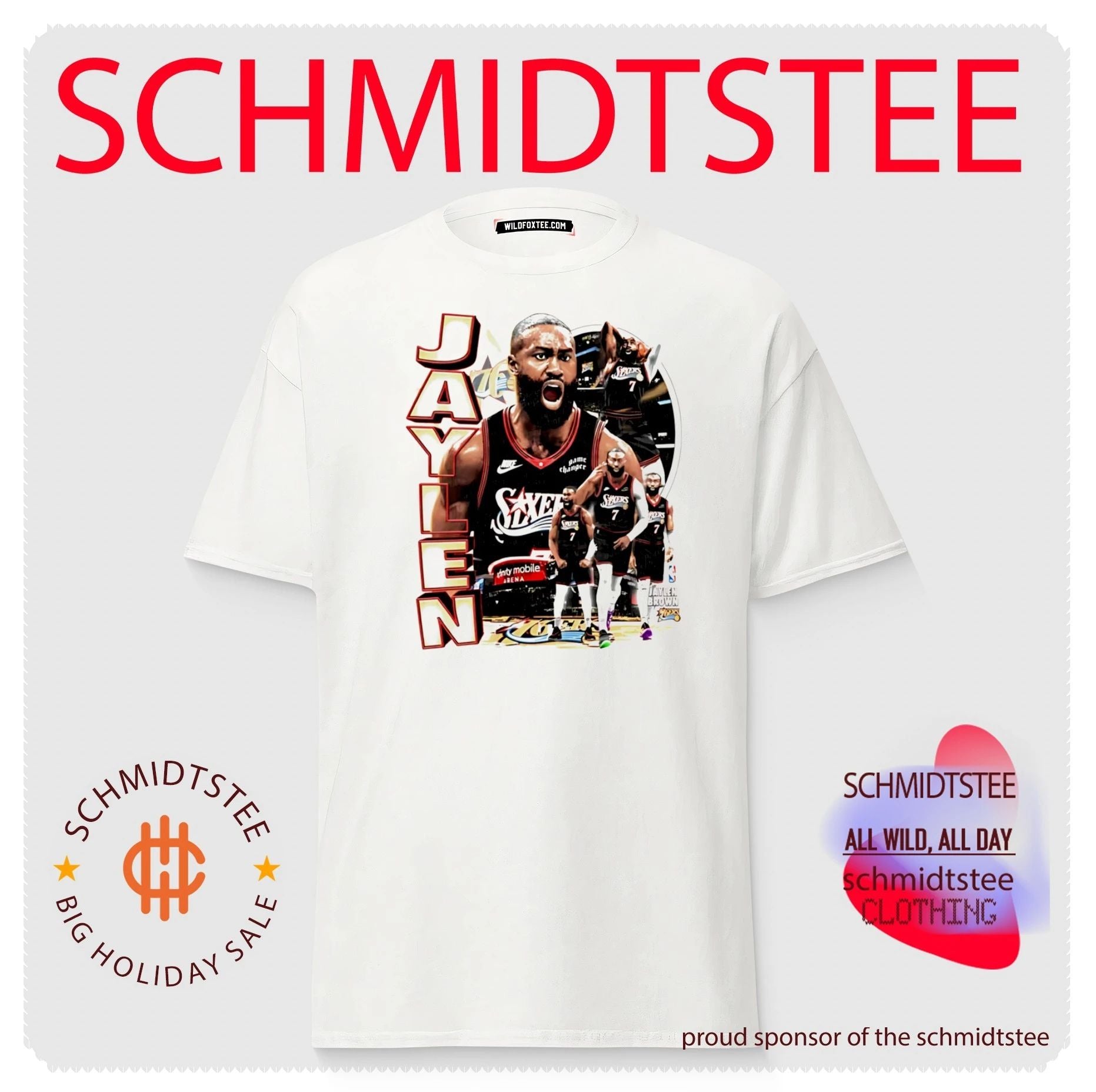 Jaylen Brown Philadelphia 76ers Bootleg Collage shirt