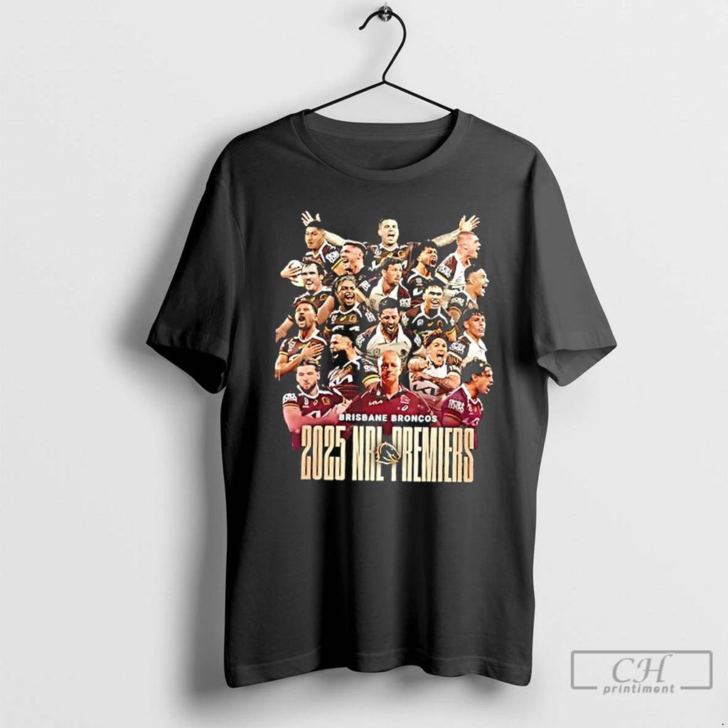 Classic 2025 Nrl Premiers Brisbane Broncos All Players 2 Sided T Shirts Hoodie Longsleeve