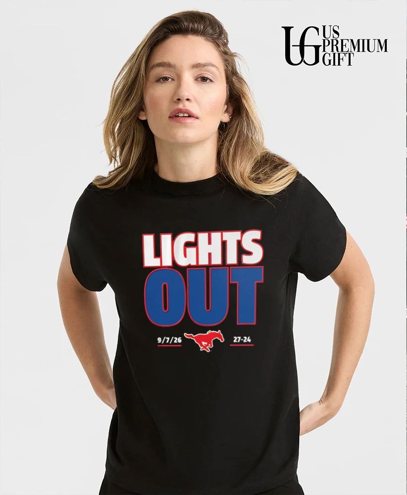 Lights Out SMU Mustangs football 2026 logo shirt