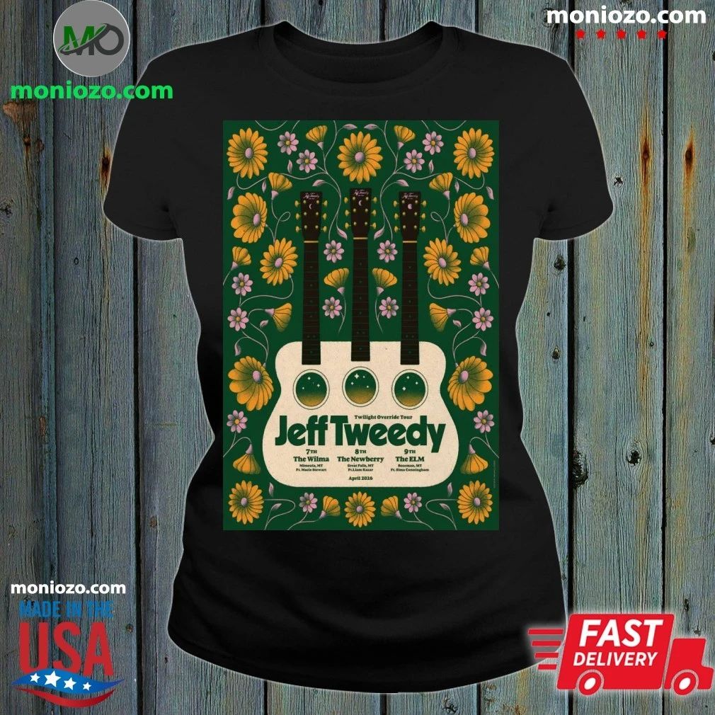 Jeff Tweedy With Wilco April 7-9 2026 Montana Shows Poster T-Shirt