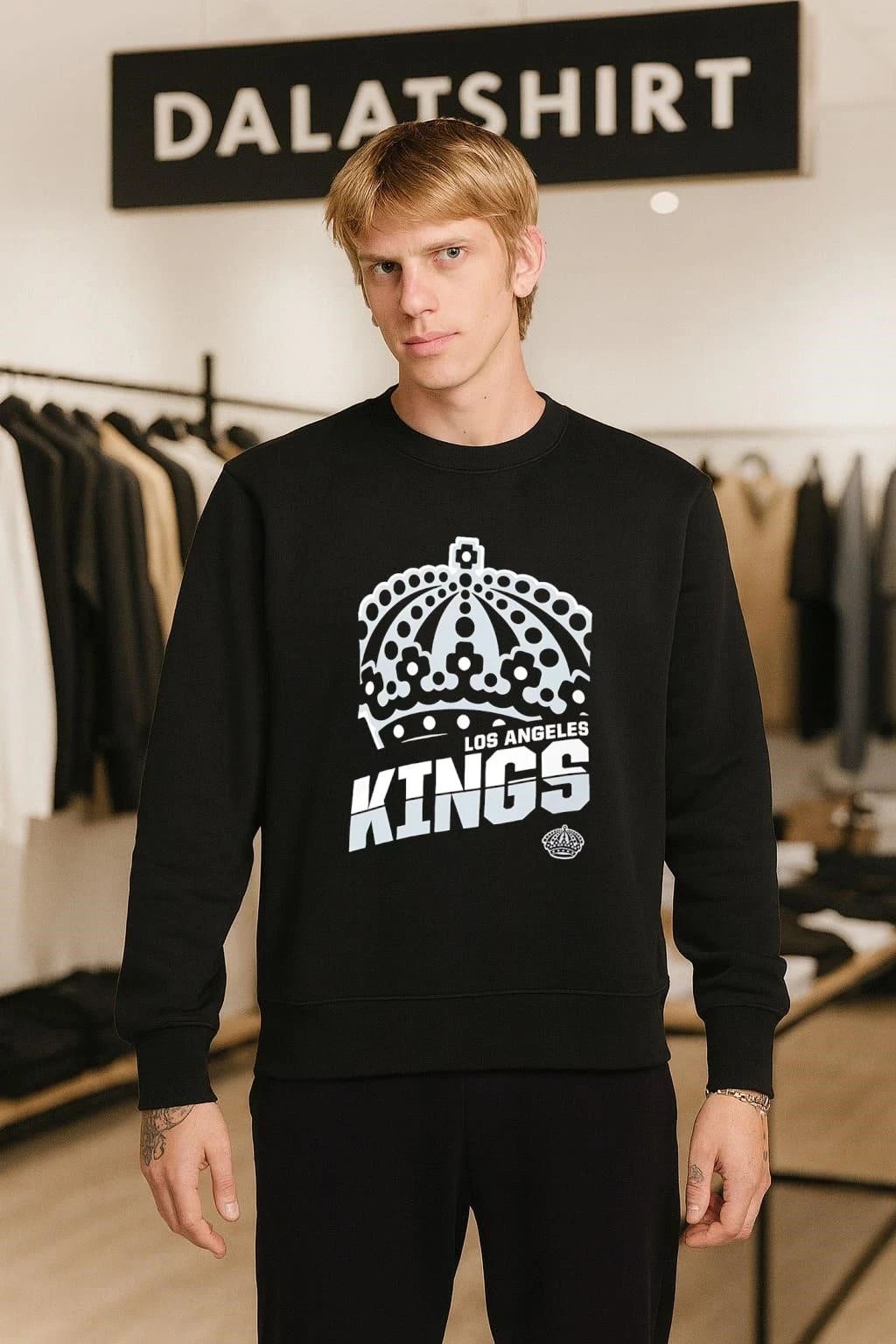 Los Angeles Kings Silver Crown Logo Heritage Sports shirt