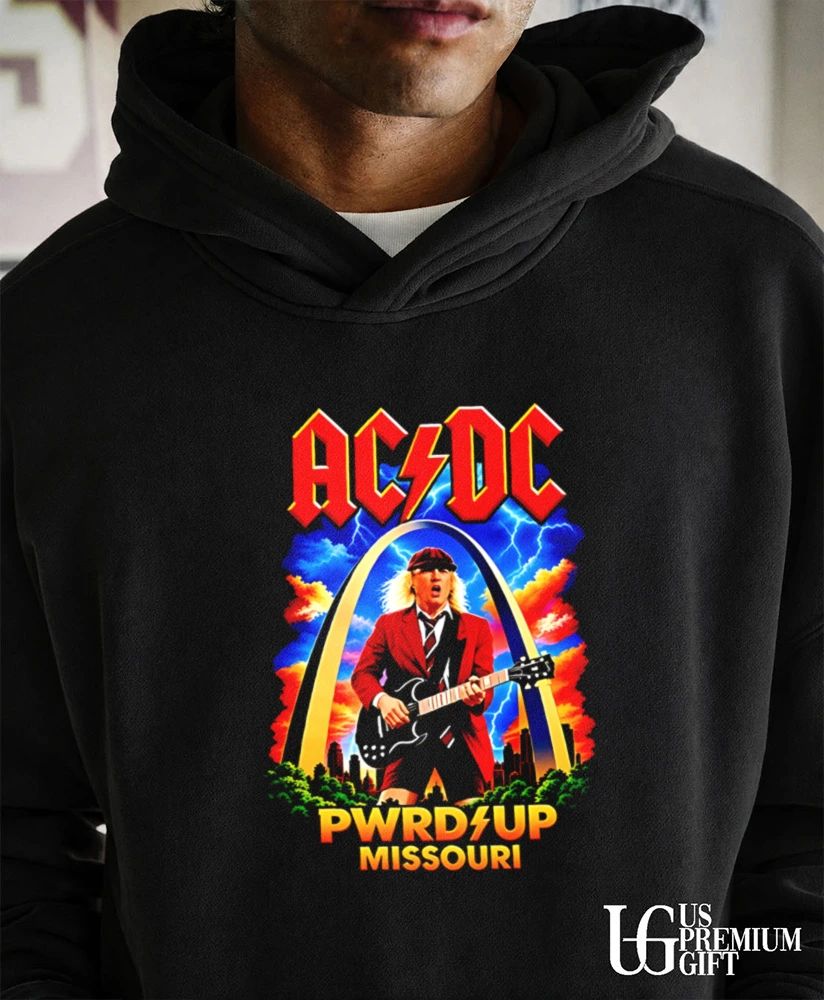 Angus Young PWRD Up Missouri Rock Band shirt