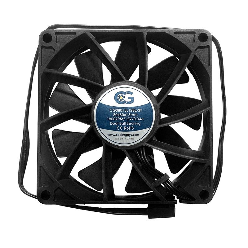 Coolerguys 80x 80x15mm 3 Pin Fan CG08015L12B2-3Y