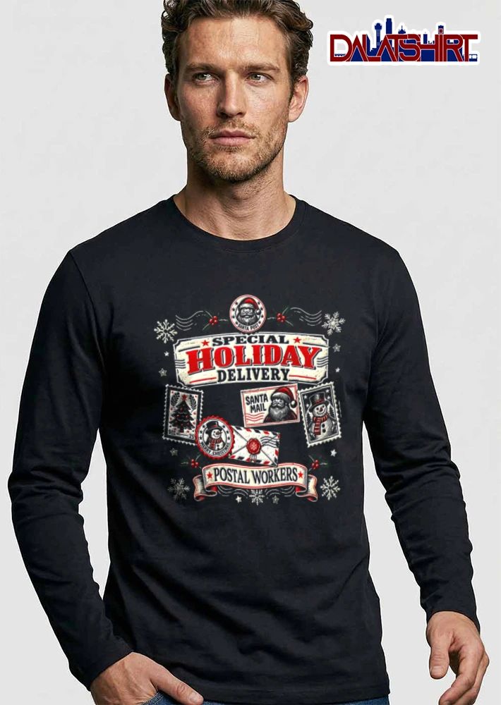 Special Holiday Delivery Postal Workers Santa Claus Totti Tuikka Christmas shirt