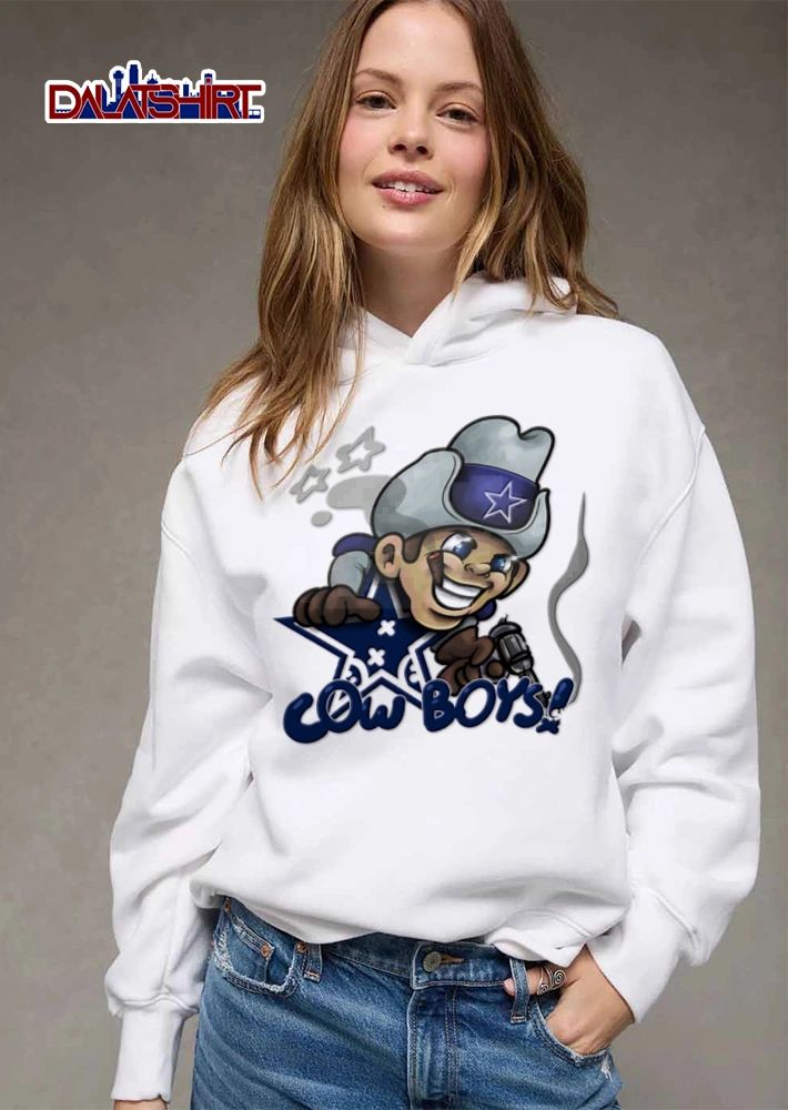 Dallas Cowboys Tyrus Wheat 59 cartoon cowboy holding revolver cigar shirt