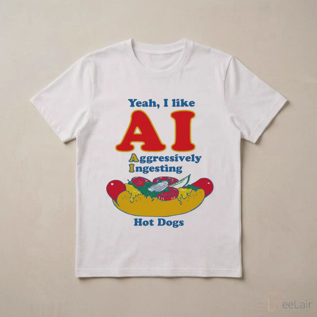 Yeah, I Like AI. Aggressively Ingesting Hot Dogs Shirt