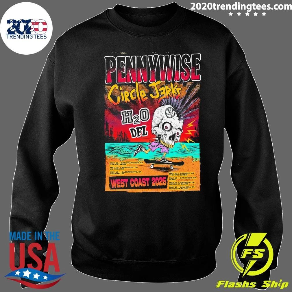 Circle Jerks With Pennywise West Coast 2026 Tour Shirt