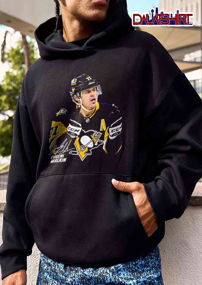Pittsburgh Penguins Evgeni Malkin 71 hockey player giving middle fingers shirt