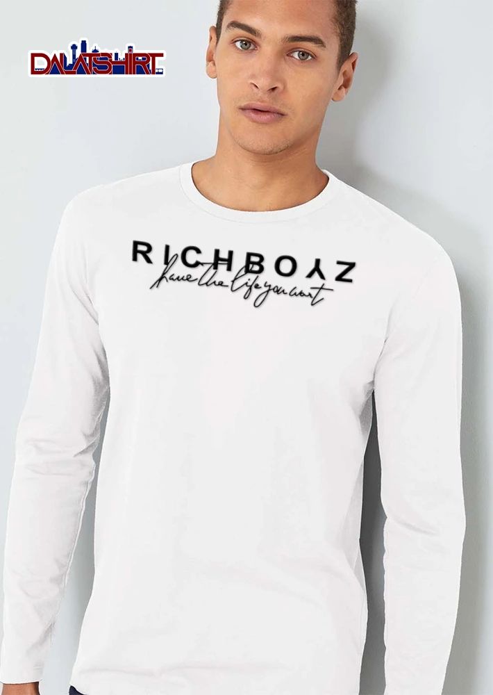Richboaz Have The Life You Want bold serif text script slogan shirt