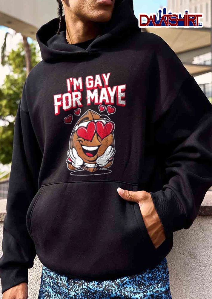 Maye I Am Gay For Maye cartoon football heart eyes smiling shirt
