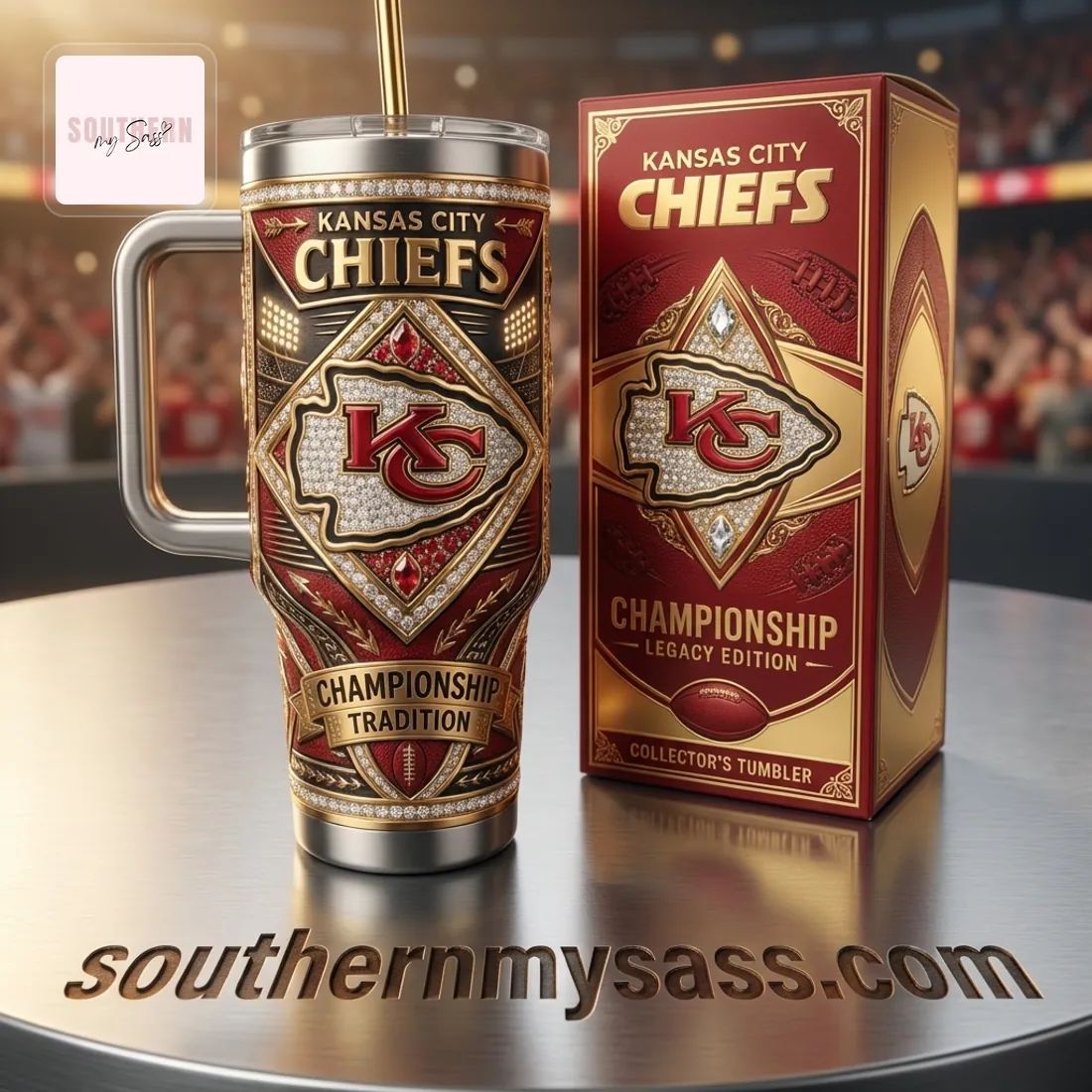 Kansas City Chiefs Championship Legacy Collector’s 40oz Tumbler with Handle