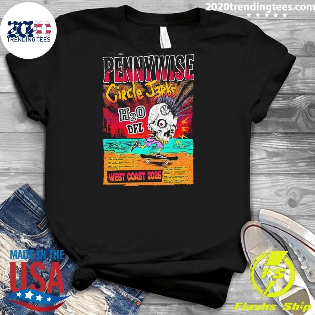 Circle Jerks With Pennywise West Coast 2026 Tour Shirt
