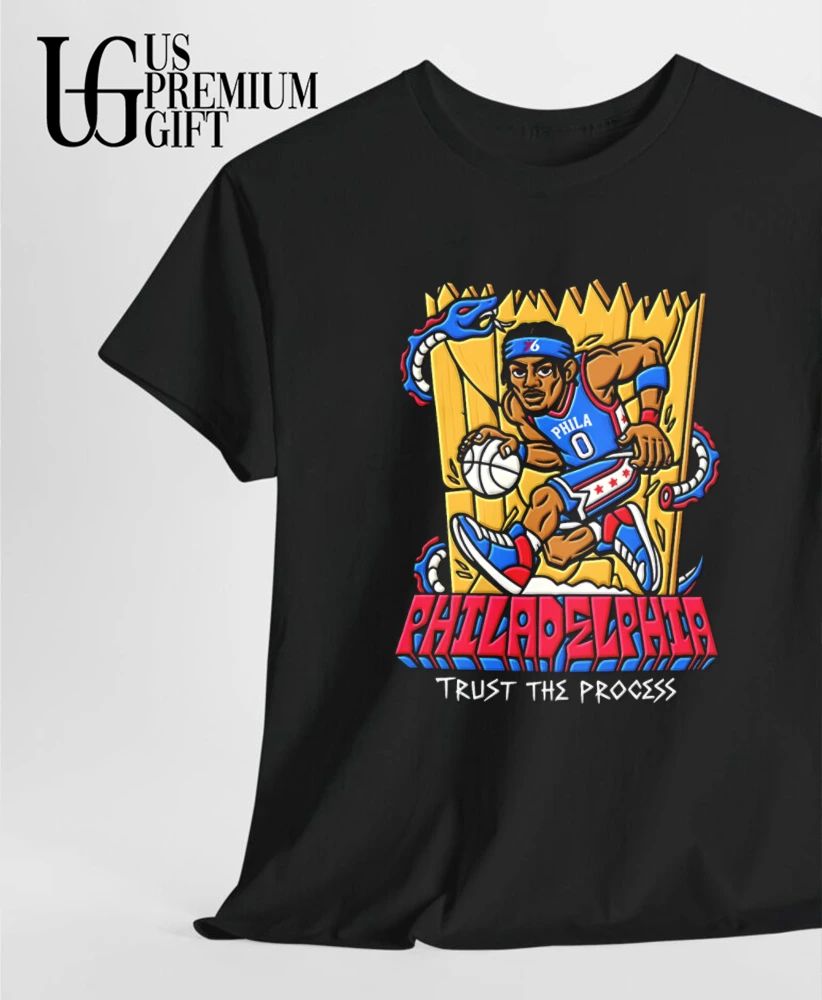 Philadelphia 76ers Trust The Process Snake Fence caricature shirt