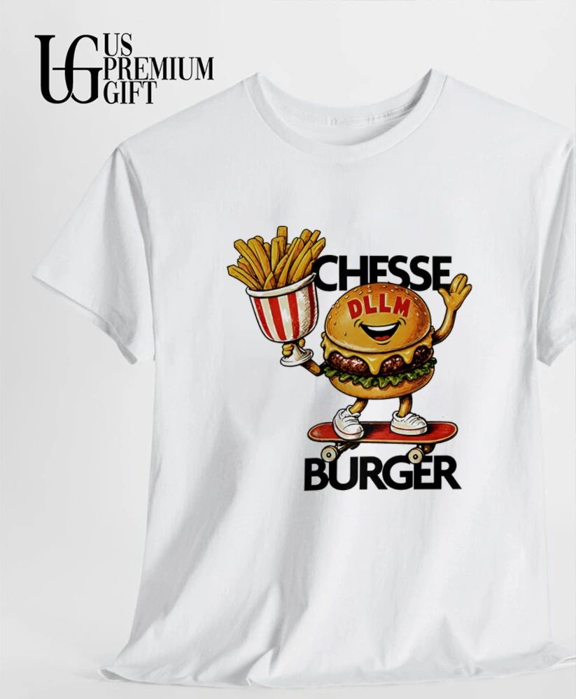 Skateboarder Hamburger Fast Food Chesse DLLM Burger shirt