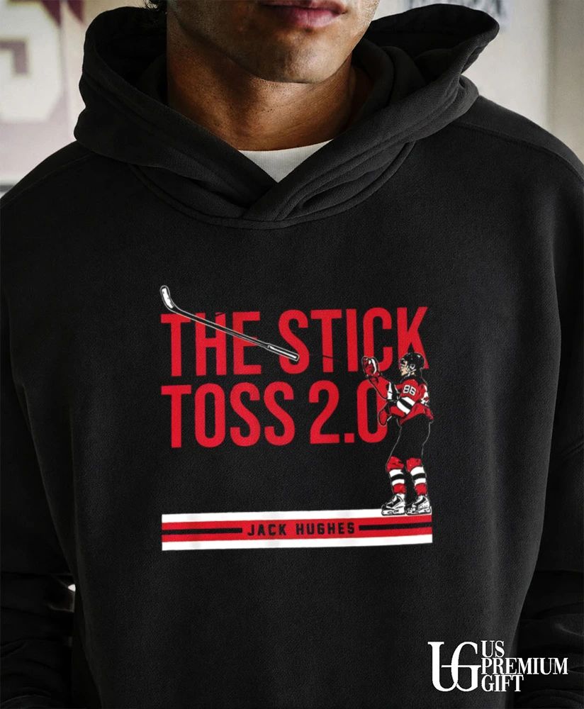 The Stick Toss 2.0 Jack Hughes New Jersey Devils NHL T-shirt