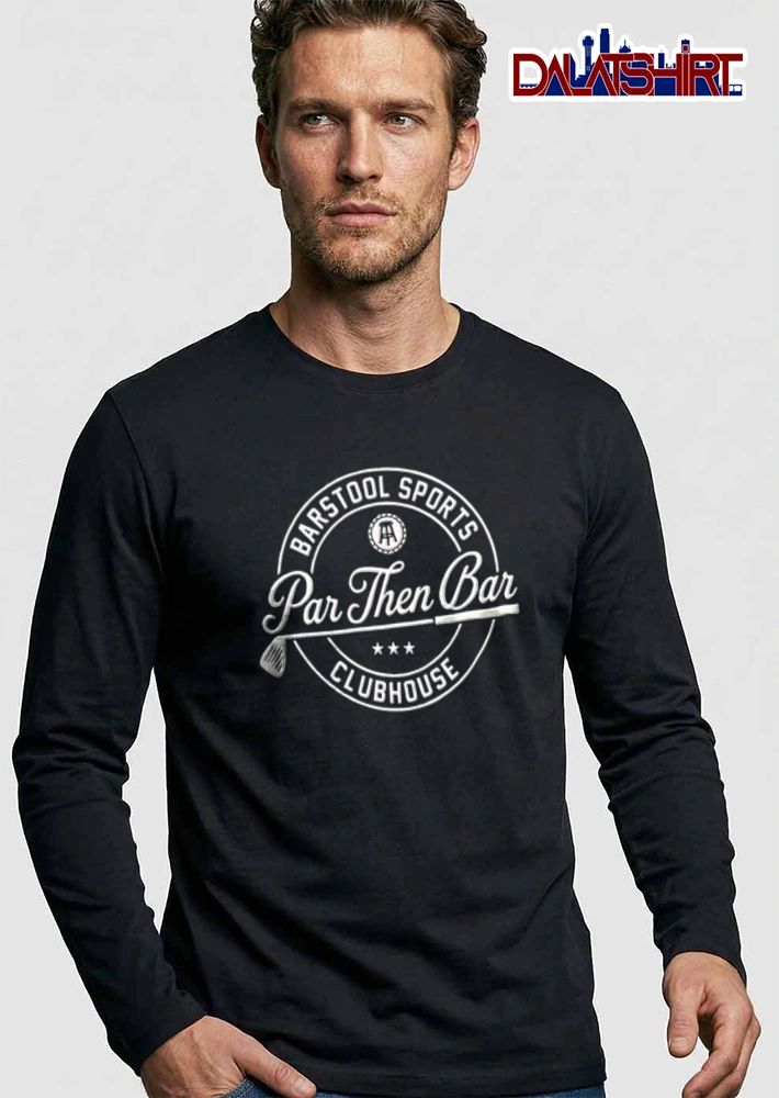 Barstool Sports Par Then Bar golf club logo circular emblem shirt