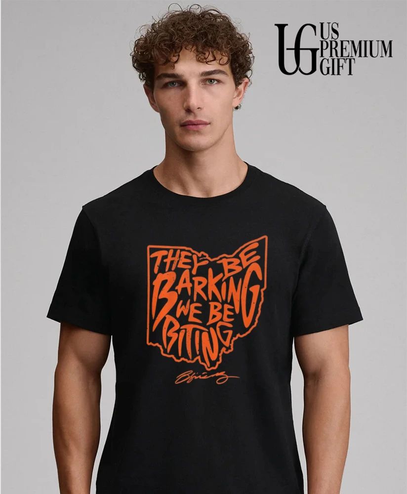 They Be Barking We Be Biting Cleveland Browns Football signature shirt