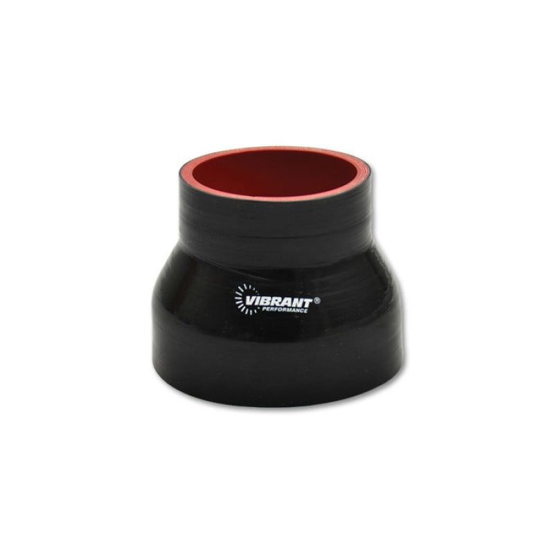 Vibrant Silicone Reducer Coupler 2.25in ID x 2.375in ID x 3.00in Long – Black