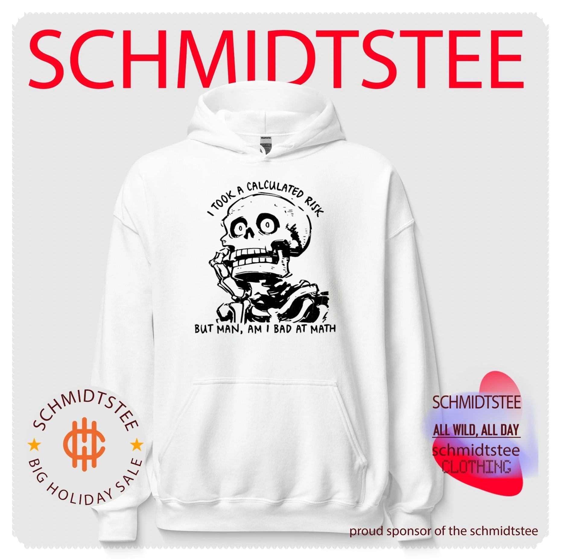 Skeleton I took a calculated risk but man am I bad at math shirt