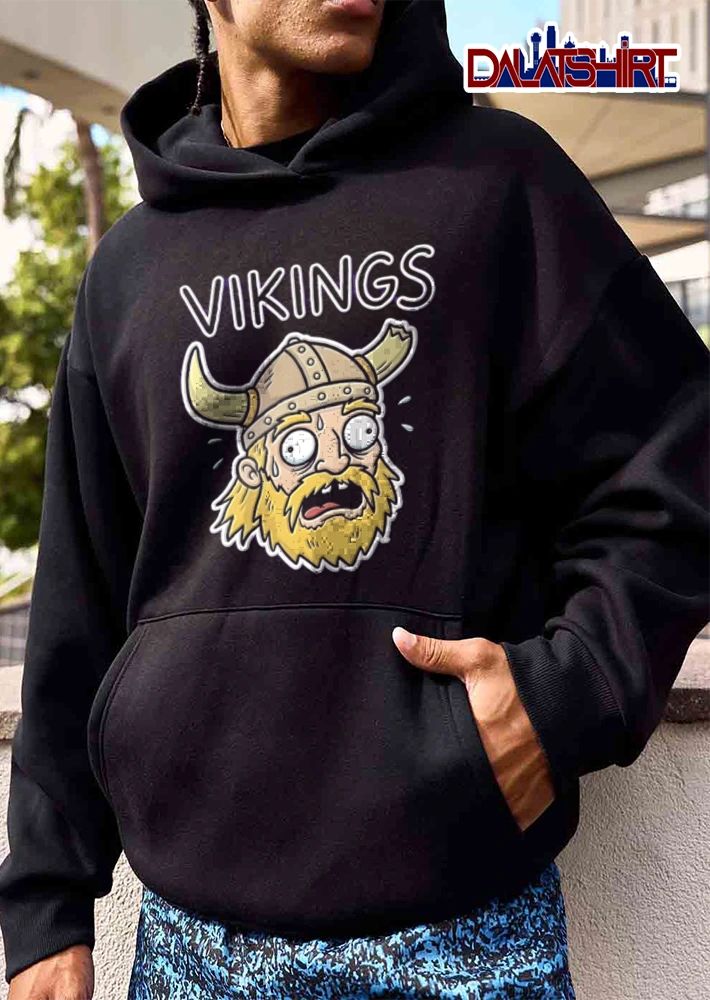Minnesota Vikings cartoon viking head sweating scared meme shirt