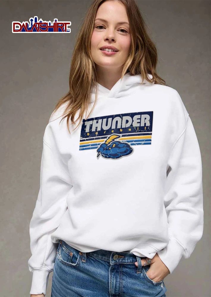 Jayhawks Terrance Little Thunder blue cloud mascot holding lightning shirt