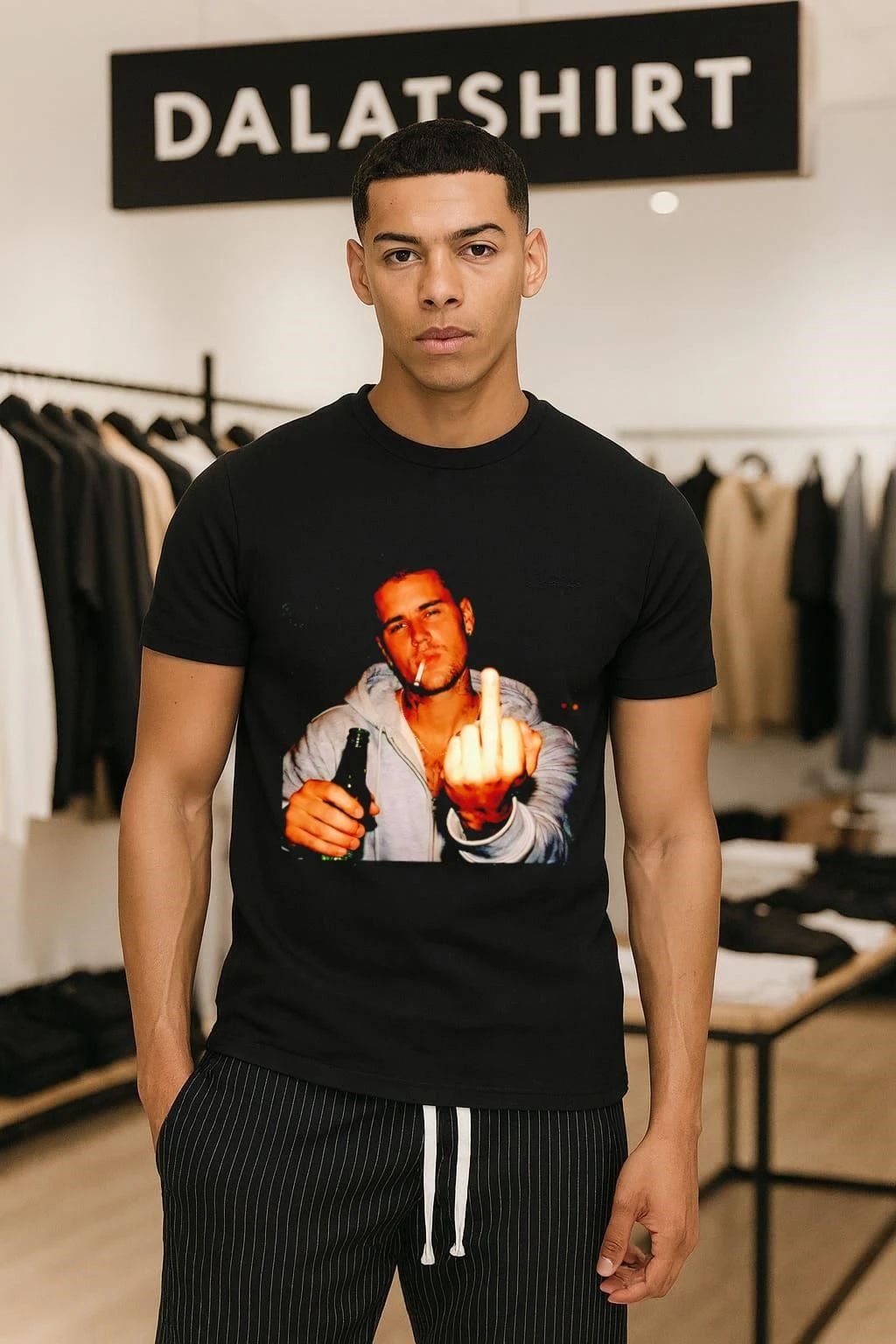Justin Bieber Retro Style Singer Fuck hand shirt