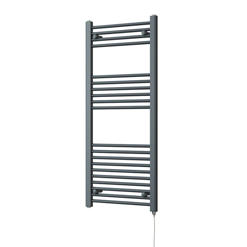 Zennor – Anthracite Electric Towel Rail H1200mm x W500mm Straight 500w Standard