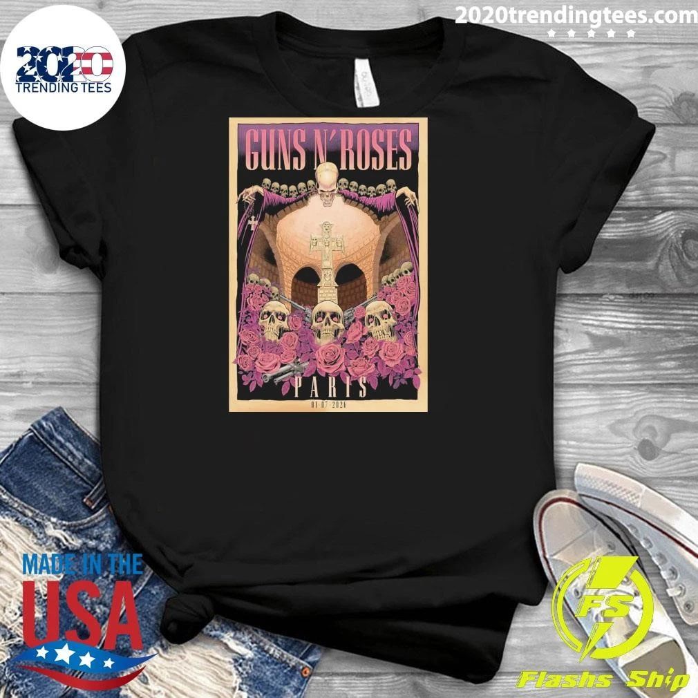 Guns N’ Roses In Paris France On July 1 2026 Tour Shirt