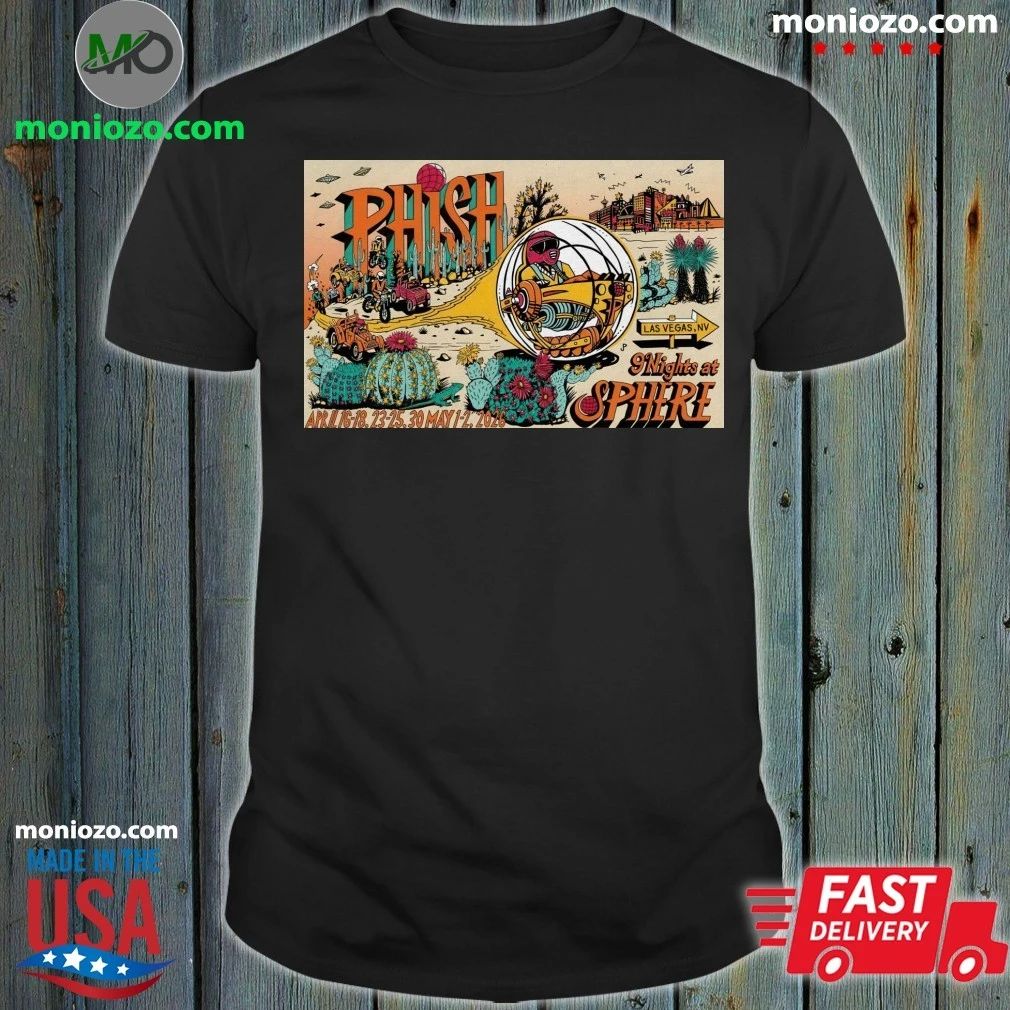 Phish At Sphere April May 2026 Las Vegas Concert Poster Shirt