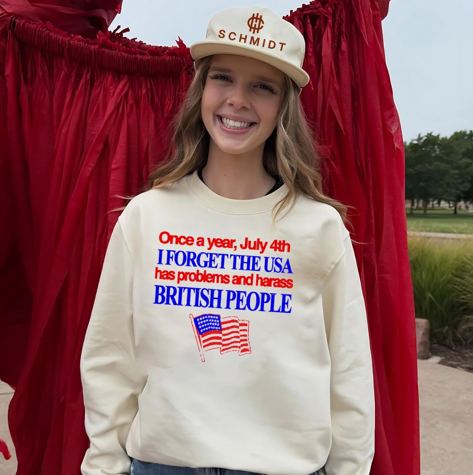 Once a Year July 4th I Forget USA Problems and Harass British People shirt